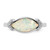 Sterling Silver Rhodium-plated Marquise Lab Created Opal & CZ Ring - QR-8E015C17-4759