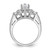 Sterling Silver Rhodium-plated Marquise Shape Center CZ Ring - QR-095558F8-8779