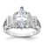 Sterling Silver Rhodium-plated Marquise Shape Center CZ Ring - QR-723A9486-5091
