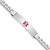 Sterling Silver Rhodium-plated Medical ID Curb Link Bracelet - XS-12401AD6-8290