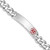 Sterling Silver Rhodium-plated Medical ID Curb Link Bracelet - XS-5E150B75-1637