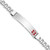 Sterling Silver Rhodium-plated Medical ID Curb Link Bracelet - XS-A83F5C20-7703