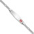 Sterling Silver Rhodium-plated Medical ID Figaro Link Bracelet - XS-01D9567C-7606