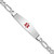 Sterling Silver Rhodium-plated Medical ID Figaro Link Bracelet - XS-6AD345F1-5492