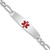 Sterling Silver Rhodium-plated Medical ID Figaro Link Bracelet - XS-EE450721-9403