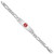Sterling Silver Rhodium-plated Medical ID Figaro Link Bracelet - XS-EE450721-9403