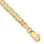 14K 7 inch 3.7mm Lightweight Flat Cuban with Lobster Clasp Bracelet