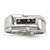 Sterling Silver Rhodium-plated Mens Black Diamond Polished Ring - QR-D2386325-2072