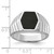 Sterling Silver Rhodium-plated Men's CZ & Onyx Ring - QR-89CDC6EF-7422