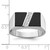 Sterling Silver Rhodium-plated Men's CZ and Onyx Ring - QR-EAD791A7-7789