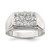 Sterling Silver Rhodium-plated Men's CZ Ring - QR-076B280C-7167