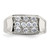 Sterling Silver Rhodium-plated Men's CZ Ring - QR-076B280C-7167
