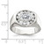 Sterling Silver Rhodium-plated Men's CZ Ring - QR-12024EF7-3891