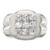 Sterling Silver Rhodium-plated Men's CZ Ring - QR-66EA1DC3-1552
