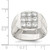 Sterling Silver Rhodium-plated Men's CZ Ring - QR-66EA1DC3-1552