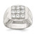Sterling Silver Rhodium-plated Men's CZ Ring - QR-D061B0B2-7383