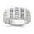 Sterling Silver Rhodium-plated Men's CZ Ring - QR-E3CE2167-6727