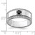 Sterling Silver Rhodium-plated Men's Onyx and White Topaz Ring - QR-B76F26B0-1279