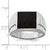 Sterling Silver Rhodium-plated Men's Onyx Ring - QR-033F5BB1-8551