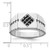 Sterling Silver Rhodium-plated Men's Onyx Ring - QR-1FBD1865-1665