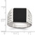 Sterling Silver Rhodium-plated Men's Onyx Ring - QR-DADC969C-5279
