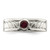 Sterling Silver Rhodium-plated Men's Ruby Ring - QR-79531035-6193
