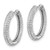 Sterling Silver Rhodium-plated Micro Pav‚ CZ 3mm Hinged Hoop Earrings