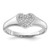 Sterling Silver Rhodium-plated Micro Pave CZ Heart Ring - QR-890DDBD7-6418