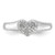 Sterling Silver Rhodium-plated Micro Pave CZ Heart Ring - QR-8F4E30DB-1994