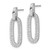 Sterling Silver Rhodium-plated Micro Pave CZ Post Dangle Earrings