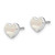 Sterling Silver Rhodium-plated Mother of Pearl Heart Post Earrings - QE-2436FC58-5738