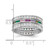 Sterling Silver Rhodium-plated Multi Color CZ 3 Band Set - QR-8399D208-5018