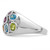 Sterling Silver Rhodium-plated Multi Gemstone Ring - QR-5AFBB4EA-5126