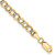 14K 7 inch 4.3mm Semi-Solid with Rhodium Pav‚ Curb with Lobster Clasp Bracelet