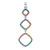 Sterling Silver Rhodium-plated Multi-color Nano Crystal Pendant