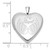 Sterling Silver Rhodium-plated MY ANGEL Angel Wings 20mm Heart Locket