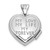 Sterling Silver Rhodium-plated MY LOVE MY LIFE MY FOREVER On Reverse 15mm Heart Locket