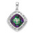 Sterling Silver Rhodium-plated Mystic Fire Topaz/Diamond Pendant