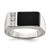 Sterling Silver Rhodium-plated Onyx & CZ Ring - QR-4043FB29-2208