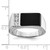 Sterling Silver Rhodium-plated Onyx & CZ Ring - QR-792E7B36-2359