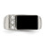 Sterling Silver Rhodium-plated Onyx & CZ Ring - QR-792E7B36-2359