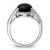 Sterling Silver Rhodium-plated Onyx and Diamond Ring - QR-E86765FD-3188