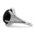 Sterling Silver Rhodium-plated Onyx and Diamond Ring - QR-E8DE25AB-5549