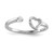 Sterling Silver Rhodium-plated Open Heart CZ Polished Ring - QR-4A0F6796-7906