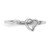 Sterling Silver Rhodium-plated Open Heart CZ Polished Ring - QR-4A0F6796-7906
