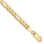 14K 7 inch 4.75mm Flat Figaro with Lobster Clasp Bracelet