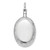 Sterling Silver Rhodium-Plated Oval Ash Holder Pendant