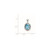 Sterling Silver Rhodium-plated Oval Swiss Blue Topaz & Diamond Pendant