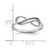 Sterling Silver Rhodium-plated Overlap Infinity Ring - QR-137B529B-8516