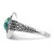 Sterling Silver Rhodium-plated Oxidized Faceted Recon. Turquoise Ring - QR-508D1D7A-1423